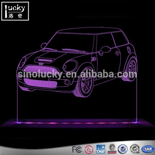 Car Shape LED Night Light Acrylic For Home Store